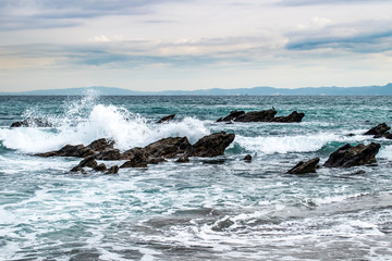 海岸　波