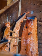 Smoked salmon fish Finnish style