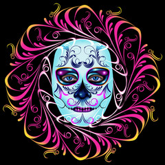 Halloween Catrino Rosette