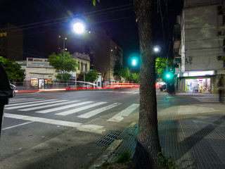 City at night, long exposure