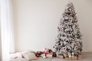 Interior lights Christmas tree Garland new year holiday gifts white home decor