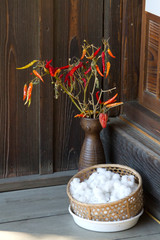 生け花の有る玄関