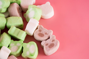 marshmallow on a white background