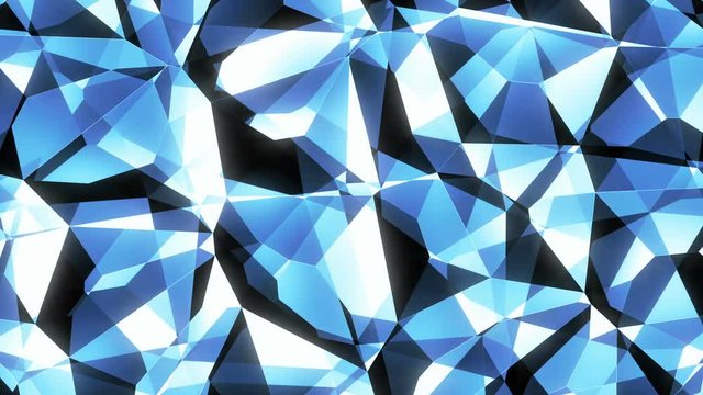 Diamondi 2 - 60fps 4k Detailed Diamond-like Video Background Loop // A second diamond-like moving finer texture with a stylized faceted look and fitting glows.
