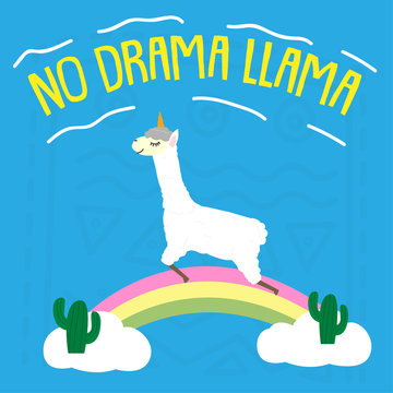 llama cute quote cartoon poster template background design with trendy style and unique concept vector eps 10