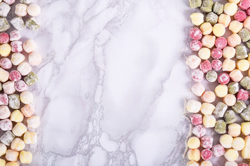 Freshly made Italian gnocchi with copy space