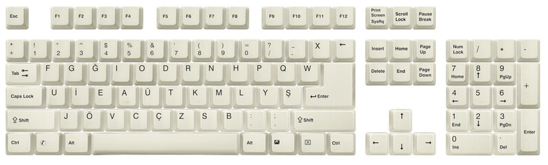 Turkish-F keyboard White