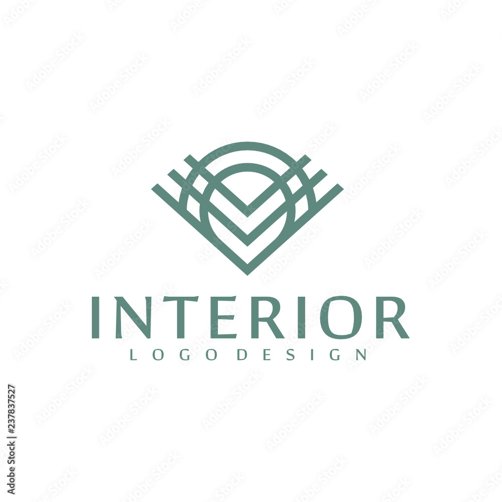 Poster line art keystone image logo design inspiration with initial d