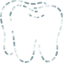 Silver Dot Line drawing of tooth