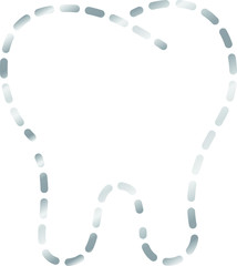 Silver Dot Line drawing of tooth