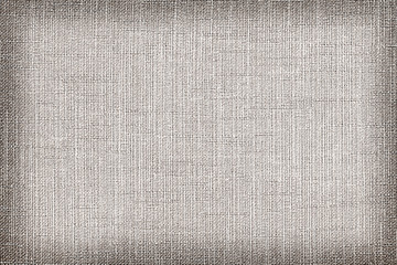 Linen fabric texture or background, Gray color and shadow.