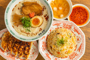 とんこつラーメン　 tonkotsu pork ramen Japanese food
