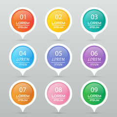 Circle Sticker, label colorful set