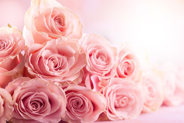 Flower composition with roses.