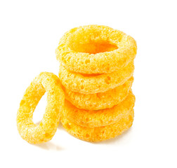 corn rings isolated on white