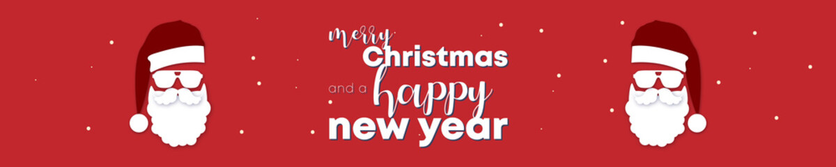 Weihnachtsmann Gesicht modern Banner