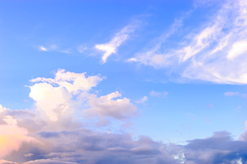 Naklejka na ściany i meble Blue sky with cloud. It best for background. Cloud sky background