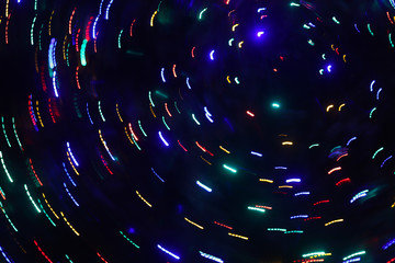Beautiful fantastic mood photo of a Christmas tree in the night
