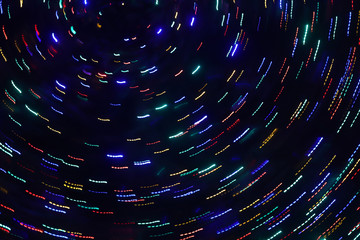 Beautiful fantastic mood photo of a Christmas tree in the night