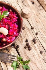 Vegetable dish vinaigrette
