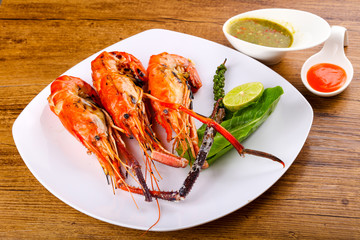 Grilled waterprawn