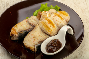 Grilled shark steak