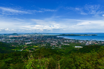 Fototapeta premium City on mountain