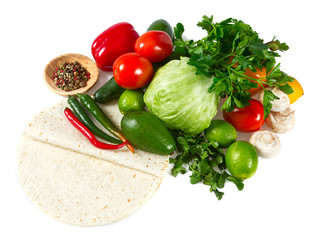 ingredients for vegetable tacos