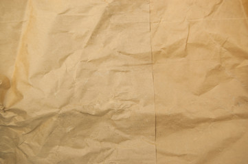 Brown crumpled paper texture