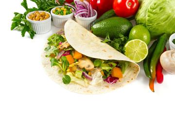 vegetarian tortilla wraps