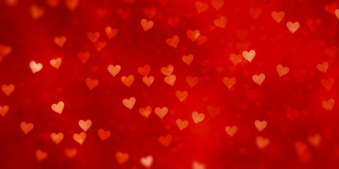 Valentine's Day hearts red background banner