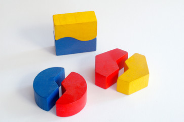 colourful wooden building blocks
