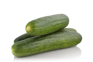 cucumbers on white background