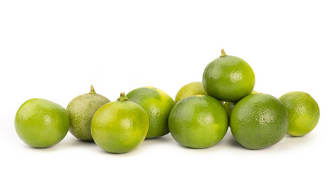 Fresh lime on white background.