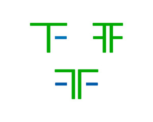 Set Of Initial Letter TF Logo Template Design
