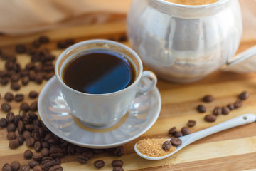coffee in a porcelain cup