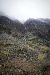 Cliffs around Honister Pass with Autumn colors