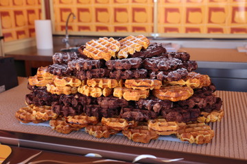 A small tasty mountain of Waffel