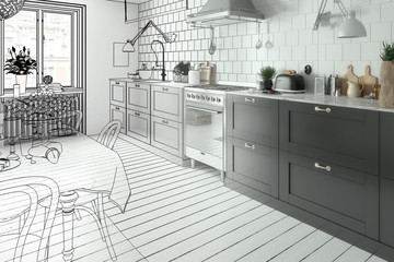 Modern Kitchen Arrangement (development)