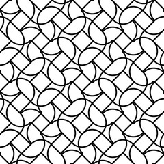 Obraz premium Design seamless monochrome geometric pattern