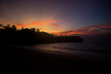 Obraz premium beautiful summer beach sunset view