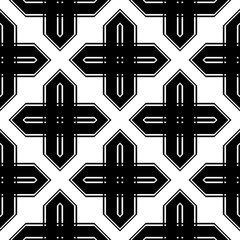 Obraz premium Design seamless monochrome geometric pattern