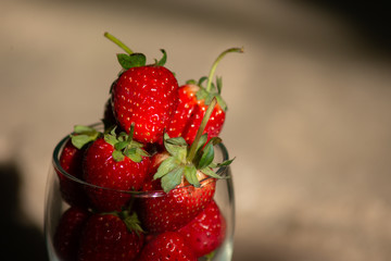 Strawberries in a long stemmed glass