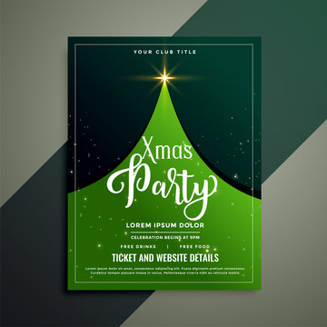 Green Christmas Tree Flyer Template