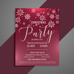 merry christmas party celebration flyer design