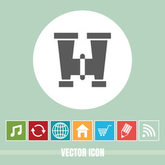 very Useful Vector Icon Of Binoculars with Bonus Icons Very Useful For Mobile App, Software & Web