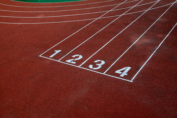 plastic runway in a sports ground