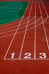 plastic runway in a sports ground