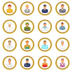 Professions vector set in cartoon style isolated on white background