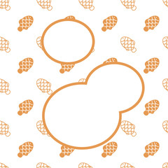 Fish shape pie pattern and space for text, vector